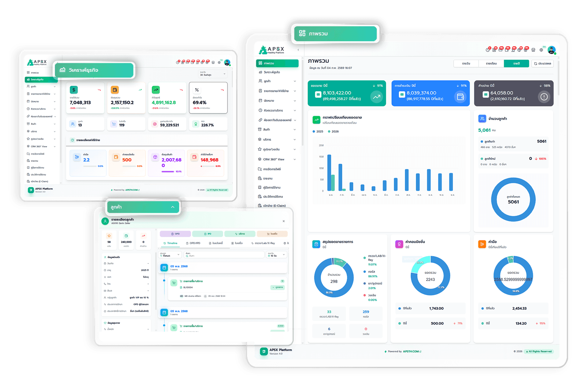 โปรแกรม คลินิก APSX Platform